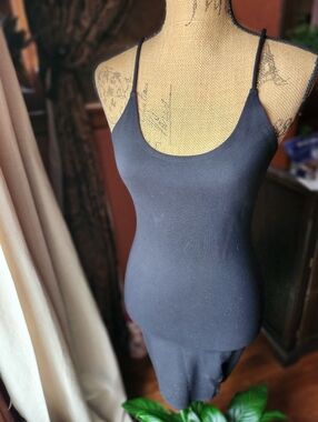 Simple Black Spaghetti Strap Bodycon Dress